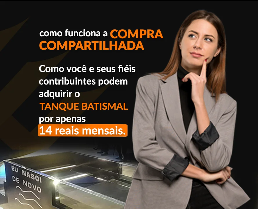 Banner Compra Compartilhada Tanque Batismal